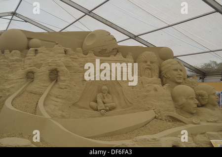 sci fi sand sculpture Stock Photo