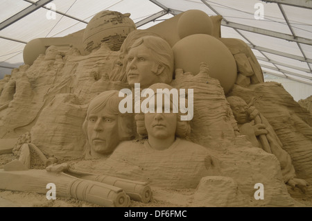 sci fi sand sculpture Stock Photo