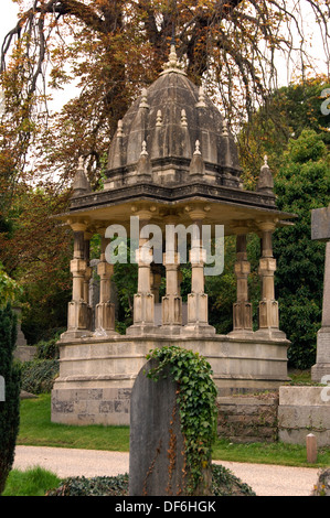 Arnos Vale Cemetary,Bristol,UK built in 1837,it has many grade 11 listed buildings,graves and monuments. a UK death bury buried Stock Photo