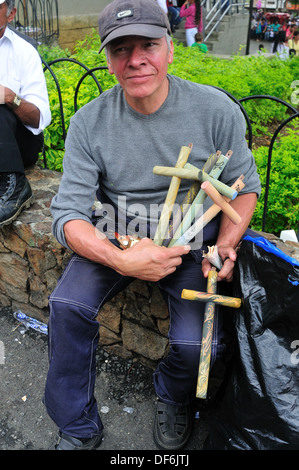Seller , Easter in Ntra Sra del Rosario Cathedral in GIRARDOTA - Department of Antioquia. COLOMBIA Stock Photo