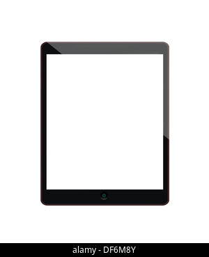 Black tablet pc isolated on white Stock Photo