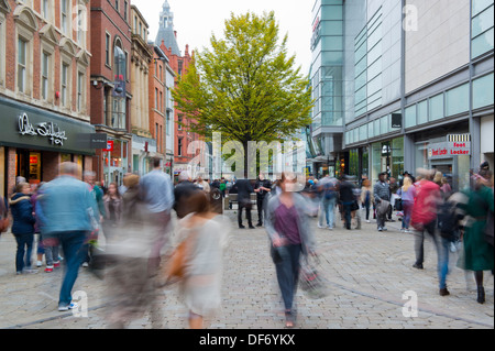 Busy Market Street, Manchester, England Stock Photo - Alamy