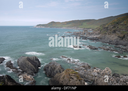 Morte Point, North Devon, photographed from Woolacombe. Stock Photo