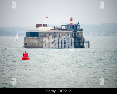 Solent Spitbank defensive Fort in the Spithead channel between the Isle ...