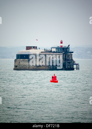 Solent Spitbank defensive Fort in the Spithead channel between the Isle ...