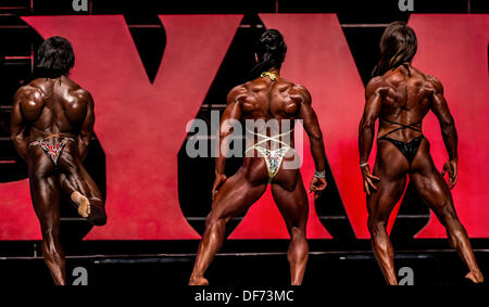 Sept. 27, 2013 - Las Vegas, Nevada, U.S. -  Ms. Olympia competitors pose during Joe Weider's Olympia Fitness and Performance Weekend.(Credit Image: © Brian Cahn/ZUMAPRESS.com) Stock Photo