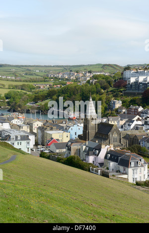 The Church and Harbour at Ilfracombe, North Devon, UK. Stock Photo