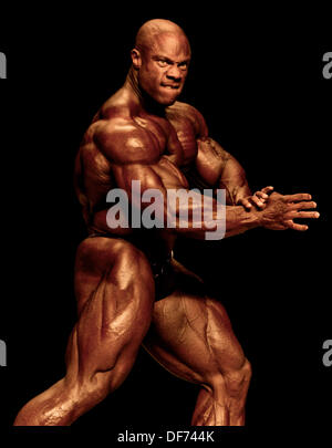 Sept. 27, 2013 - Las Vegas, Nevada, U.S. -  PHIL HEATH of the U.S.wins his third Mr. Olympia title in a row during Joe Weider's 2013 Olympia Fitness and Performance Weekend.(Credit Image: © Brian Cahn/ZUMAPRESS.com) Stock Photo