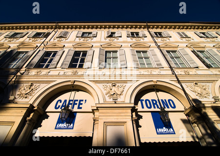 Cafe Torino in Piazza San Carlo in Turin. Stock Photo