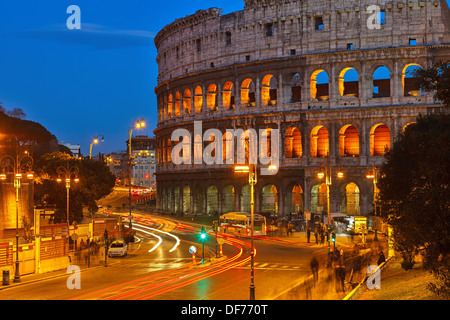 Colosseum at night Stock Photo