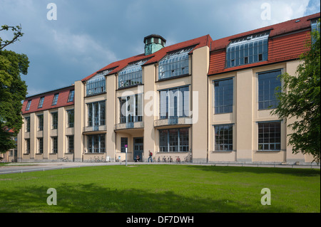 Main building of the Bauhaus University Weimar, former art school, 1911, designed after plans by Henry van de Velde, founding Stock Photo