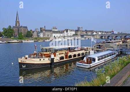 Maastricht End Of Summer Day River Tour Boats Business On River Meuse 