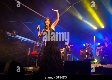 Fado Singer Ana Moura Performing At Caixa Alfama Fado Festival In 