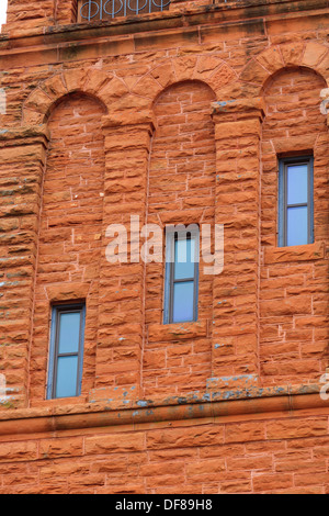 Window detail of an historic building on an American university campus Stock Photo