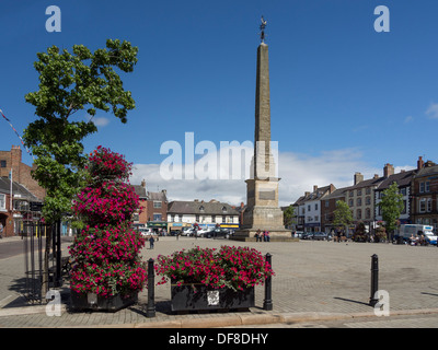 The Obelisk and Market Place Ripon Yorkshire UK Stock Photo