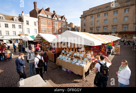 Cambridge market, the market square, Cambridge England UK Stock Photo