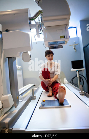 ANKLE, X-RAY EXAMINATION Stock Photo