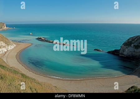 East Side Of Durdle Door, Durdle Dor, Looking Out Over St Oswald's Bay, Dorset, England, Uk (Jurassic Coast) Stock Photo