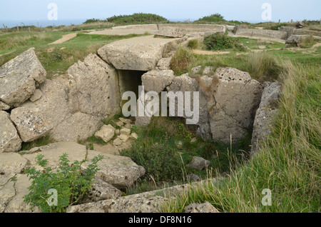 1944 D-day in Normandy: la Pointe du Hoc. Stock Photo