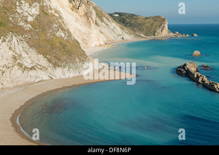 East Side Of Durdle Door, Durdle Dor, Looking Out Over St Oswald's Bay, Dorset, England, Uk (Jurassic Coast) Stock Photo