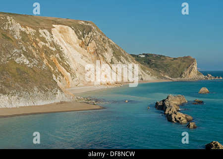 East Side Of Durdle Door, Durdle Dor, Looking Out Over St Oswald's Bay, Dorset, England, Uk (Jurassic Coast) Stock Photo