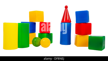 toy the multi colored designer from plastic Stock Photo
