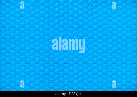 Blue shiny hexagon bubble tile texture background Stock Photo