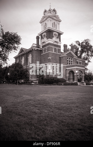 The 1885 Gwinnett Historic Courthouse in downtown Lawrenceville, Georgia, stands as a majestic reminder of days gone by. (USA) Stock Photo