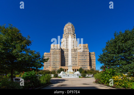 Art Deco style City Hall building completed in 1931 by Dietel, Wade & Jones on Niagara Square in Buffalo New York Stock Photo