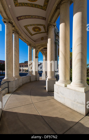 Columns on Our Lady of Victory Basilica is a Catholic parish church and national shrine in Lackawanna, New York Stock Photo