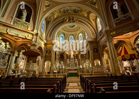 Interior of Our Lady of Victory Basilica is a Catholic parish church and national shrine in Lackawanna, New York Stock Photo