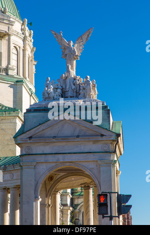 Angel adorning Our Lady of Victory Basilica is a Catholic parish church and national shrine in Lackawanna, New York Stock Photo