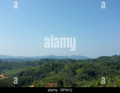 Mountain scenery near Vang Vieng, Laos Stock Photo