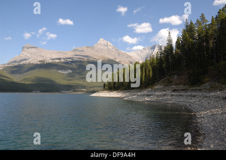 Spray Lakes and surrounding mountains near Canmore, Alberta, Canada Stock Photo