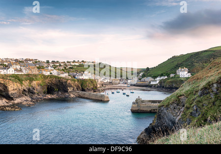 Port Isaac an historic fishing port on the north coast of Cornwall Stock Photo