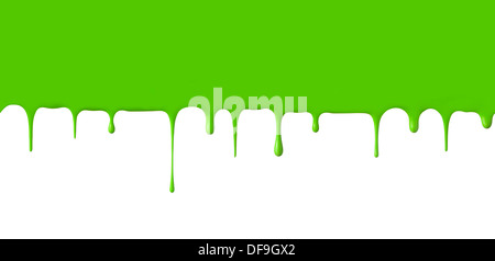Paint dripping isolated on white background Stock Photo