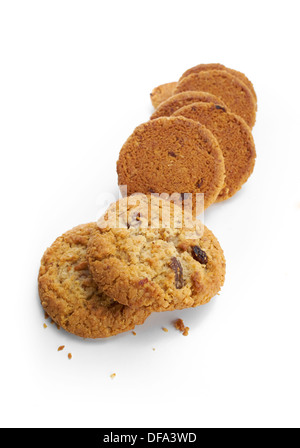 A pile of mixed cookies on a white background Stock Photo