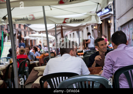 Via Sardegna Restaurants in Cagliari - Sardinia Stock Photo