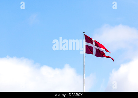 Danish flag Copenhagen Denmark Stock Photo