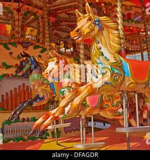Victorian Carousel Fairground Ride. Stock Photo