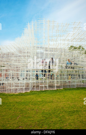 The Cloud, Serpentine Gallery Pavilion 2013 by Sou Fujimoto, Hyde Park London. Stock Photo