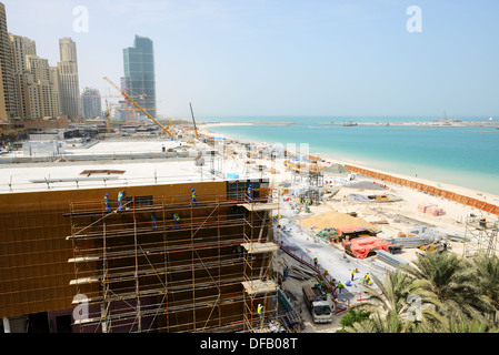 The view on construction of the new hotel and construction of the 210-metre Dubai Eye Stock Photo