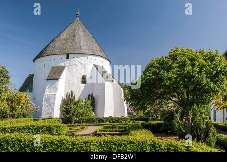 The church Osterlars Kirke on Bornholm, Denmark Stock Photo - Alamy