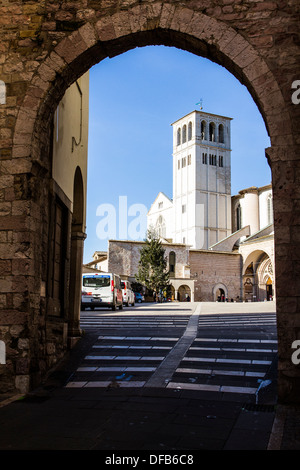 Basilica of San Francesco d'Assisi. Assisi, Province of Perugia, Italy. Stock Photo