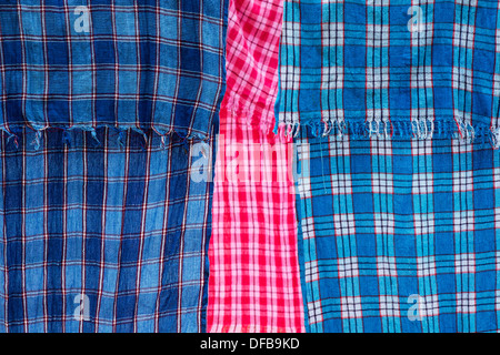 Colourful indian cloths drying on a washing line. India Stock Photo