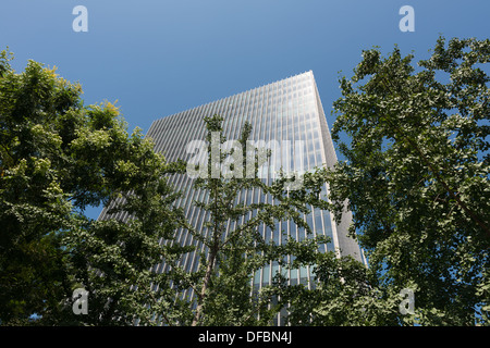 Beijing. The PetroChina building on the East 2nd Ring Road at Dongzhimen. Stock Photo