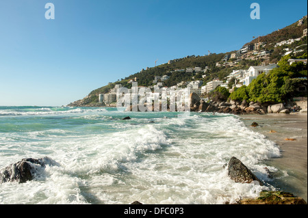 Clifton 3rd beach is an exclusive residential area in Cape Town, South Africa Stock Photo