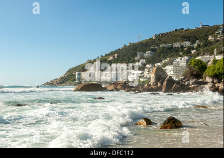 Clifton 3rd beach is an exclusive residential area in Cape Town, South Africa Stock Photo