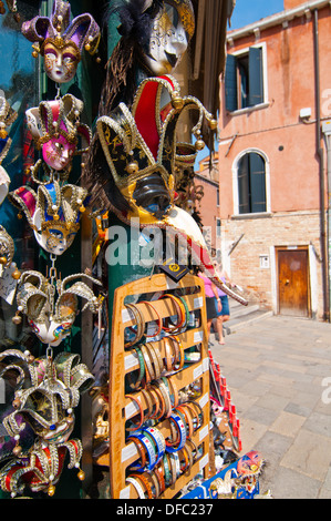 Venice Italy souvenir shop with carnival masks  Stock Photo