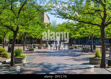 Pedestrian area of N 8th Street in historic downtown Boise, Idaho, USA Stock Photo